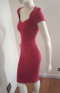 NWT Bebe lace trim ponte dress.